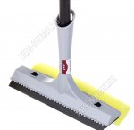 Окономойка пластик.ручка L44см,насад.L21см,серебро (26) 