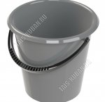 Ведро хозяйственное 10л (d31,5 h27см) серый. (15) 