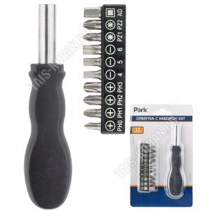 Н-р Отвертка 11пр с битами, блистер (120)(10) 