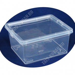 Контейнер прозр, крышка-фиксатор  5,5л (34х19 h12см) (8) 