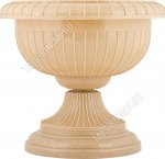 Кашпо-вазон 9,5л песочный d39,5 h33см, низкий (4)