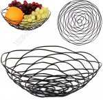 Фруктовница черная, круг (d23cм) 