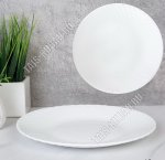 Белая Тарелка плоская d19см, борт 