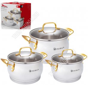 НАБОР Кастрюль 3шт (2,0/3,0/4,0л d16/18/20см) (4) 