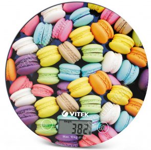 Весы кухонные электронные до 10кг стеклянна платформа d18см