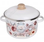 Розы/Roses Кастрюля белый (цил) 5,5л d22см (2)