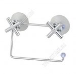 .КРАНИКИ Держатель д/туал.бумаги,настен L15х15см,хром,металл,крепл.присоск (20)