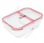 Контейнер д/продуктов,прямоугольный 2-х секционный 1,04л 20х15 h6см (12) 