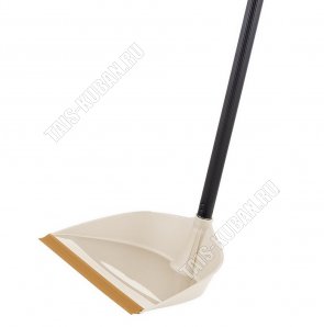 Совок мягк.кромка .24х18см,вертикал.руч L74см ,сливочн.бук, Пластик Репабл (20) 