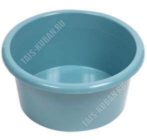 Таз бирюз-синий 10л, круг (d32 h16см) (25) 
