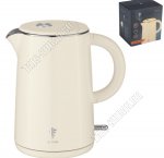 Чайник пластик+нерж. сталь 1,5л 2200Вт, бежевый(6) 