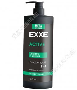 Гель для душа 2в1 д/тела, волос 1,0л 