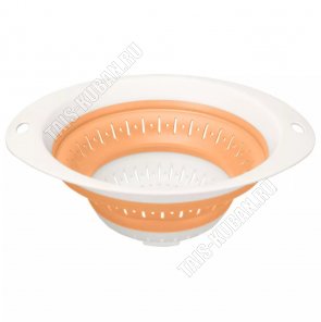 .Дуршлаг склад, оранж, кругл.(d24 h4/d24 h10см) (20) 