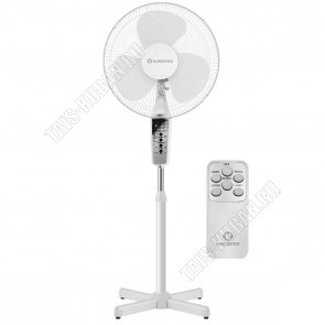 Вентилятор напольный EUROSTEK 45Вт, пульт управления, белый в упаков.4шт,d43см (цена за 1шт) (4) 