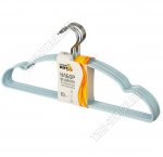 Вешалка (металл) св.голуб Н-р 10шт L40см прорезинен.покрытие (10)