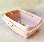 Лоток д/котят,высок.съемн.борт (L37х26,5 h12,5см) пепел.розов, DD (25)