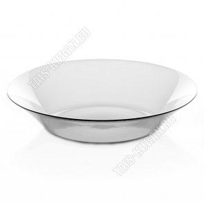 INVITATION б/уп Тарелка глубокая d22cм прозрачн.(12) 