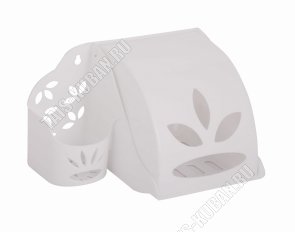 Держатель д/туал.бум  и п/освеж.воздуха (17х13 h12см) белый (16)