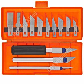 Н-р Резцов по дер. 13шт.различ.формы, пласт.и мет.ручк,кейс (6) 