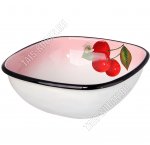 Миска квадратная белая 0,6л (40)