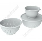 Дуршлаг 4,0л +Н-р мисок 2шт, серый (9)