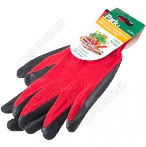 Перчатки д/сад.работ 10 разм (XL) полиэстр+латэкс 