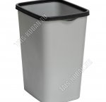 Ведро для мусора, без крышки 20л серый (30х23 h38см) (10) 