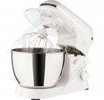 Миксер-тестомес планетарный с вращающейся нержавеющей чашей 5л 800Вт 5 скоростей, цвет белый (4) 