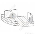 Полка настен, углов. (19х19 h6см) борт 3прута,дно-овал,крепл.п/шуруп и 2присос