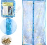 Москитная штора на 14 магнит (100х210см) ламбрекен,кноп.полиэстер, синий, п/у