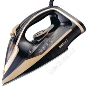 Утюг керамическая подошва 2600Вт,вертикальное отпаривание,паровой удар,для воды 320мл,регулировка t,защита от перегрева/перекручивания шнура,самоочистка,черно/золотой (10) 