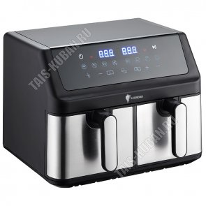 Аэрогриль 2100Вт, 9,л (4,5+4,5л) чаши А/П, серебро (1) 