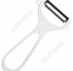 Овощечистка поперечная 14,5х7,5см,нержавеющая сталь+пластик,белый (24) 