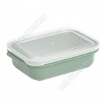 Контейнер прям 1,3л,олива, с крышк. (15х22 h6см) (24)