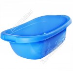 Таз 15л овал, голуб  (46х35 h18см)  с морск.орнам.(10) 