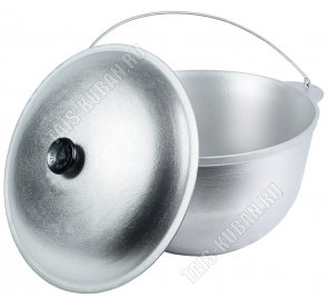 Казан походный 12л d33 h20см с металлической крышой и дужкой (5) 