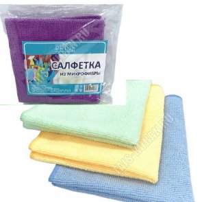 Салфетка микрофибра (30х30см) микс (20) 