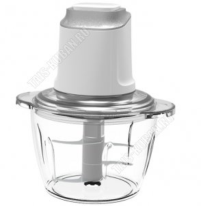 Измельчитель 500Вт 1скорость,чаша стекло 1,2л, белый/серебро (8) 