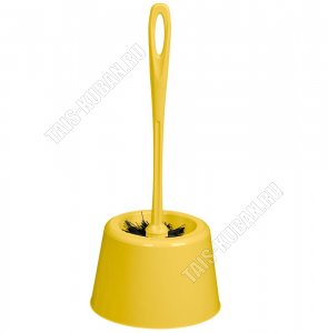 ЕрЕрш+подставка WC кругл,  желтый (d11 h10см,руч.L26см) (26) 
