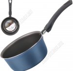 Сатин Ковш 2л d18 h9см,синий/черн ,бакелит.ручк,толщ.ст.и дна 1,2мм 