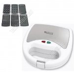 Мультипекарь 1800Вт белый/черебр,3в1 (венские вафли, гриль, орешница) (4) 