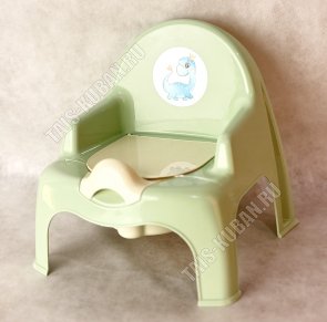 Горшок-кресло детский, с крышкой (31,5х29,5 h34,5см) ментол, Эльф (10) 