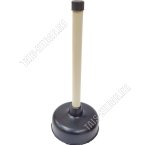 Вантуз чёрный d12см, пластик.ручка 38см (75)