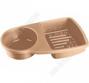 Подставка д/моющ сред,губ (18,5х13,5 h3,5см) беж/сер (18) 