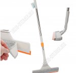 Окономойка телескопическая нержавеющая ручка L75-116см, гибкая насадка L28см ,серо-оранжевый  (1) 