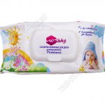 Влажные салфетки детские 70шт,с крышкой 