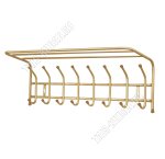 Вешалка с полкой 8 двойн.крюч, полка L80х24см, бежевый (20)