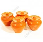 Горшочек набор 4шт 0,5л (d12 h10см)
