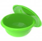 Миска кругл, зеленый 2,7л +тарелка-крышка d26см (30) 