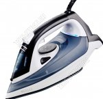 Утюг с керамической подошвой 2600Вт пар 25г/вода 290мл, вертикальное отпаривание, регулировка t, защиат от перегрева, функция разбрызгивания , самоочистка, цвет синий/серый (12) 